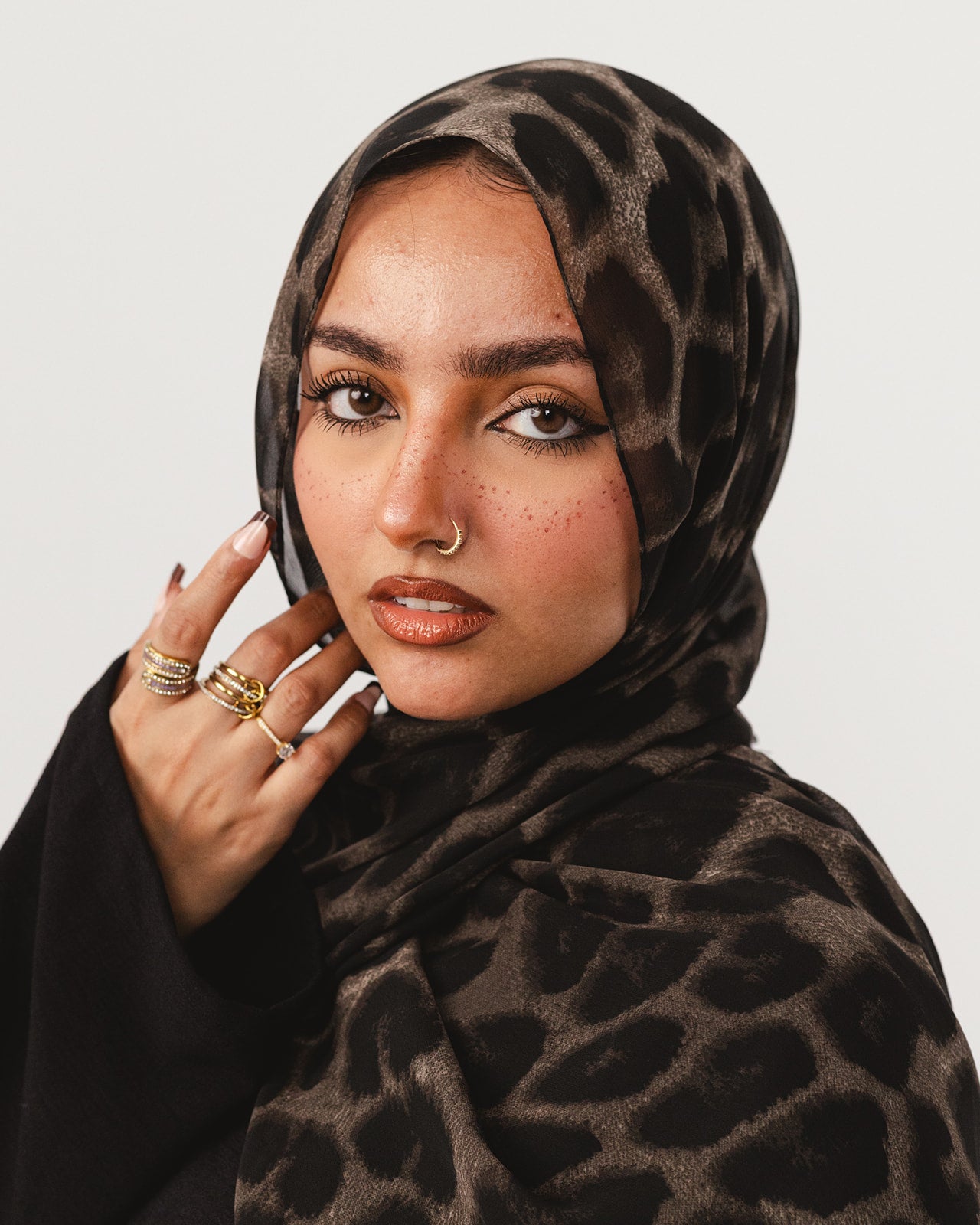 Lecharpe Scarf Tiger Chiffon