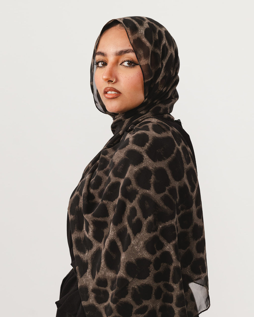 Lecharpe Scarf Tiger Chiffon