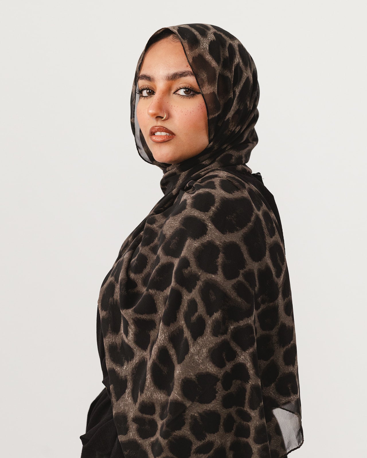 Lecharpe Scarf Tiger Chiffon