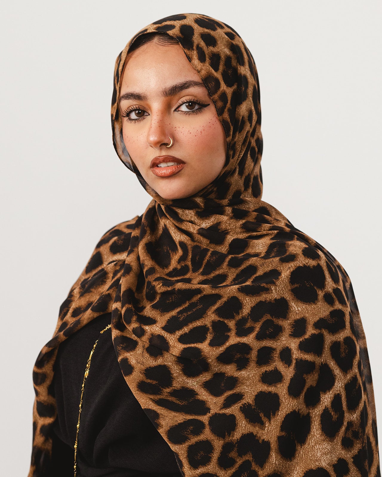 Lecharpe Scarf Tiger Chiffon