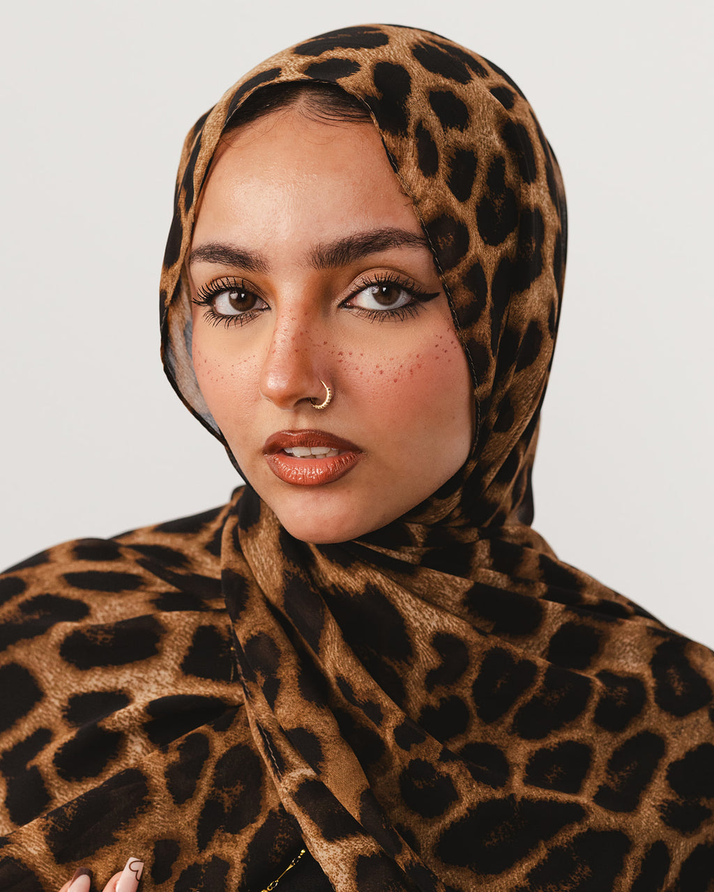Lecharpe Scarf Tiger Chiffon