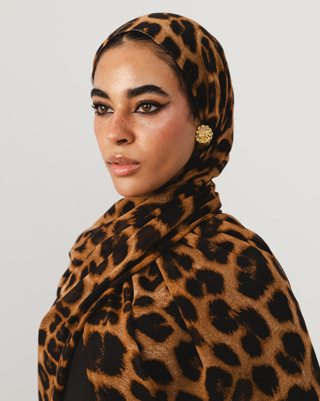 Lecharpe Scarf Tiger Chiffon