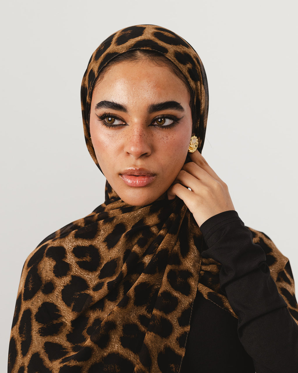 Lecharpe Scarf Tiger Chiffon