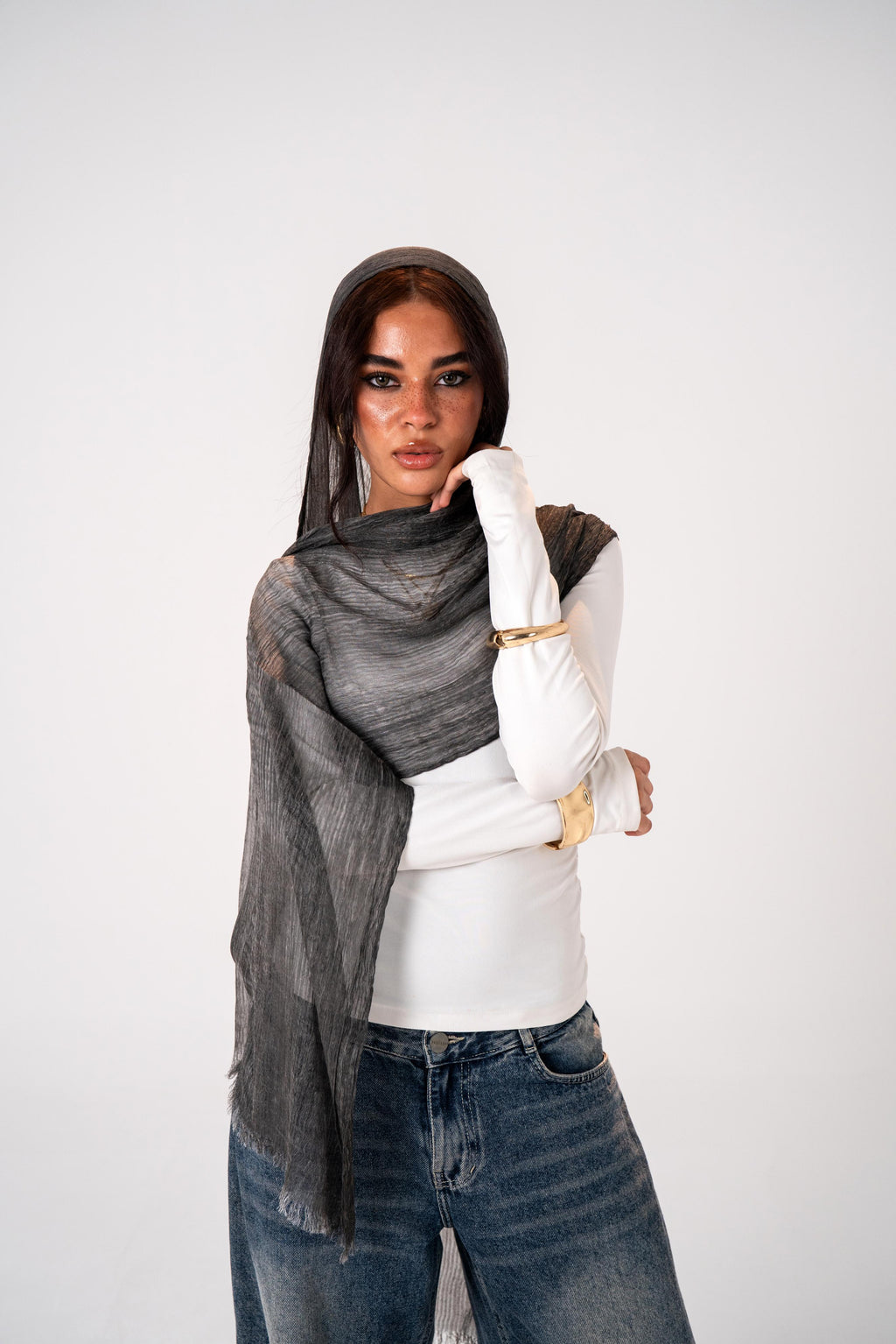 Lecharpe Scarf Messy Chiffon