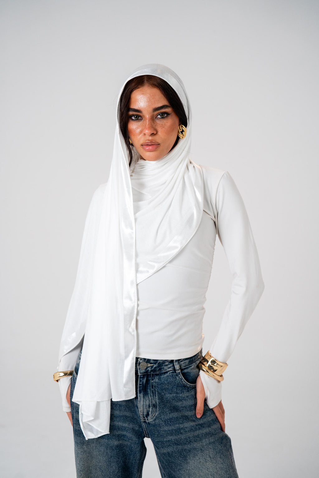 Lecharpe Scarf Plain Patternsd Kuwaiti