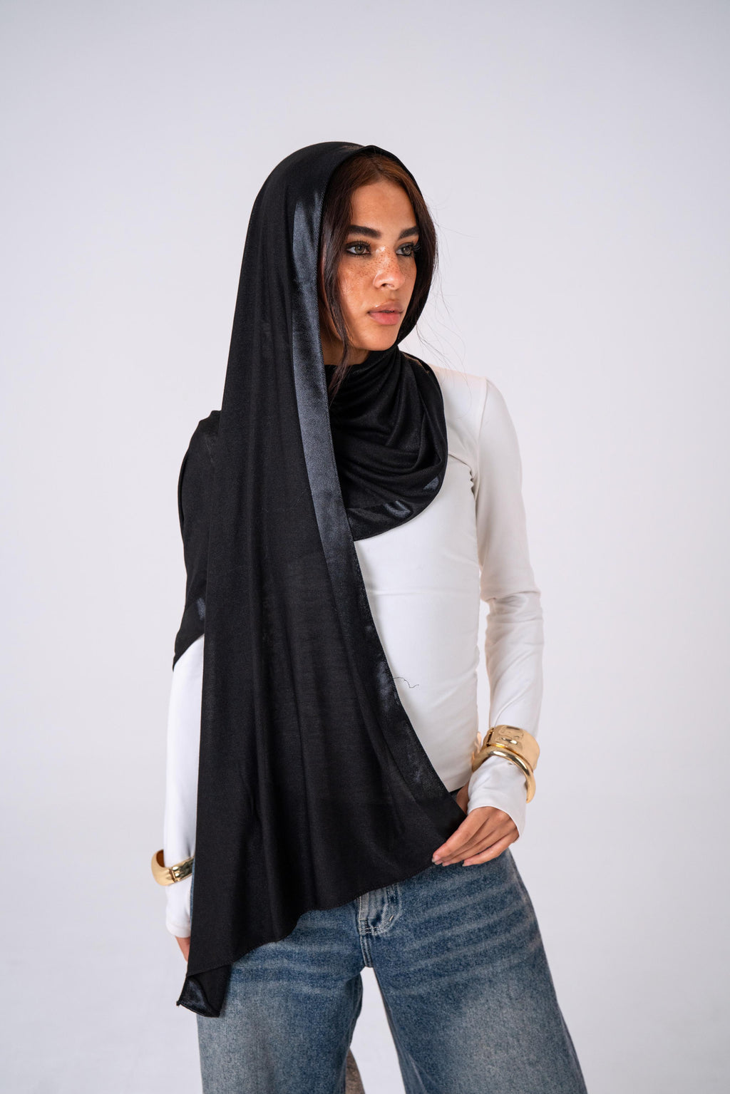 Lecharpe Scarf Plain Patternsd Kuwaiti