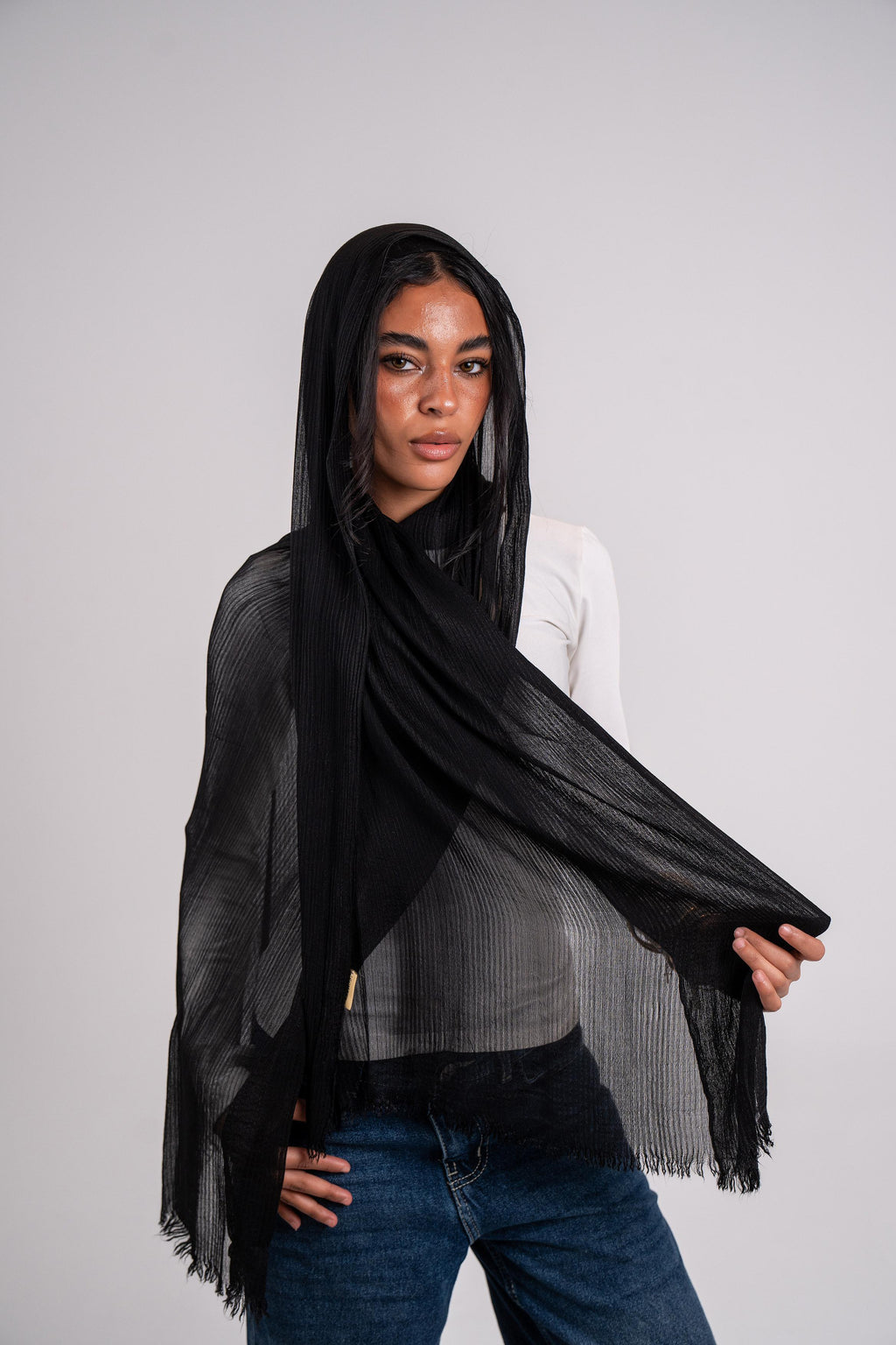 Lecharpe Scarf Messy Chiffon