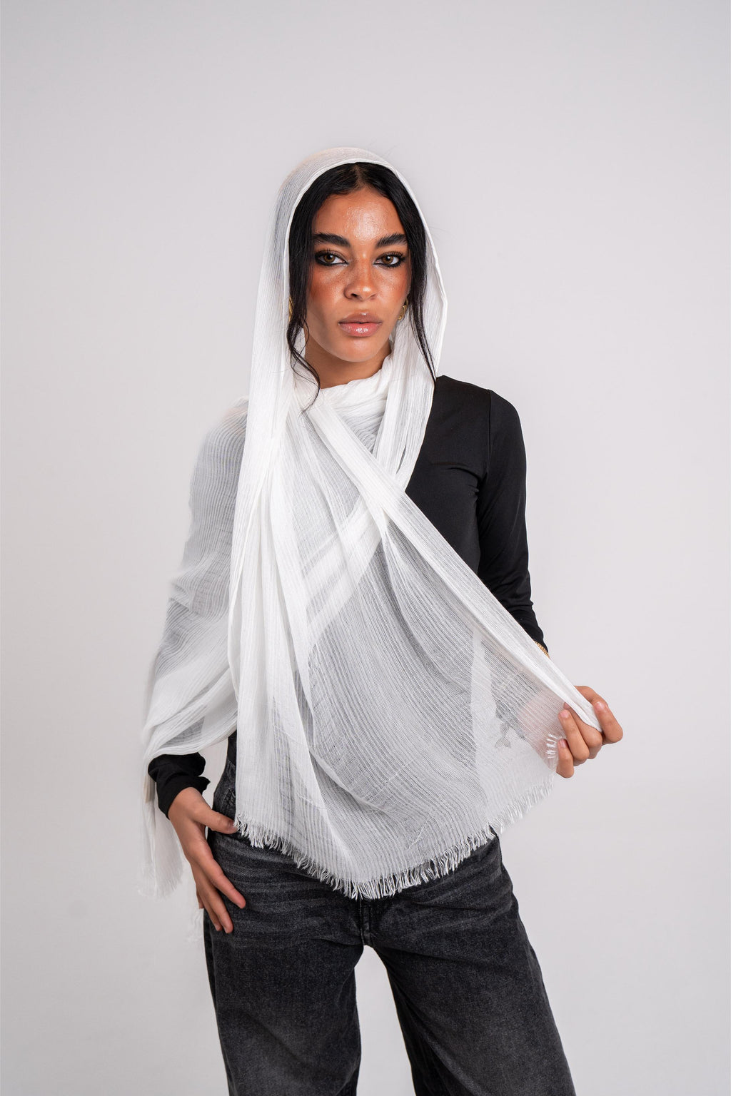 Lecharpe Scarf Messy Chiffon